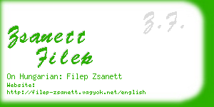 zsanett filep business card